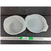 Image 2 : (2) Milk Glass Casserole and Deep Dish Pie Dishes