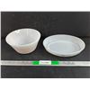 Image 1 : Milk Glass Bowl & Casserole Dish