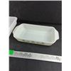 Image 4 : (2) Vintage Glasbake Green Daisy Milk Glass Dishes