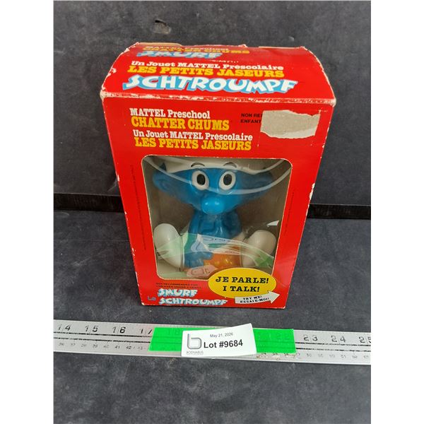 Vintage Talking Smurf Toy - New