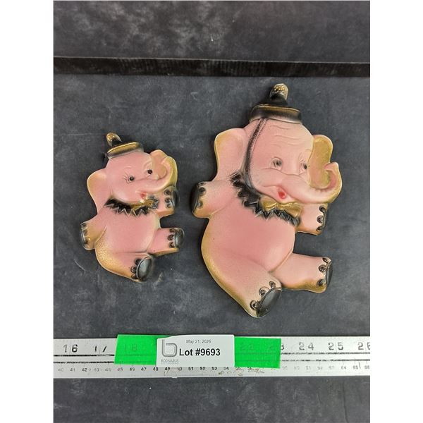 Chalkware Circus Elephant Ornaments