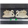 Image 1 : Vintage Chalkware Swan Decorations
