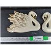 Image 2 : Vintage Chalkware Swan Decorations