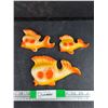 Image 1 : (3) Vintage Chalkware Goldfish Decorations