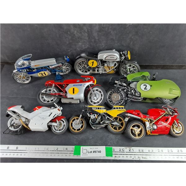 Assorted Completed Motorcycle Models