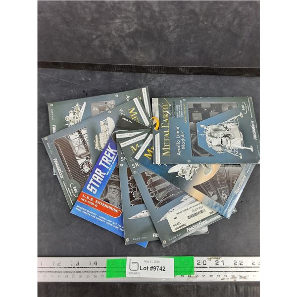 (7) Metal Earth 3D Lazer Cut Models