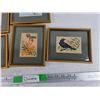 Image 3 : (5) Genning Loom Woven Framed Bird Pictures 7" x 6"