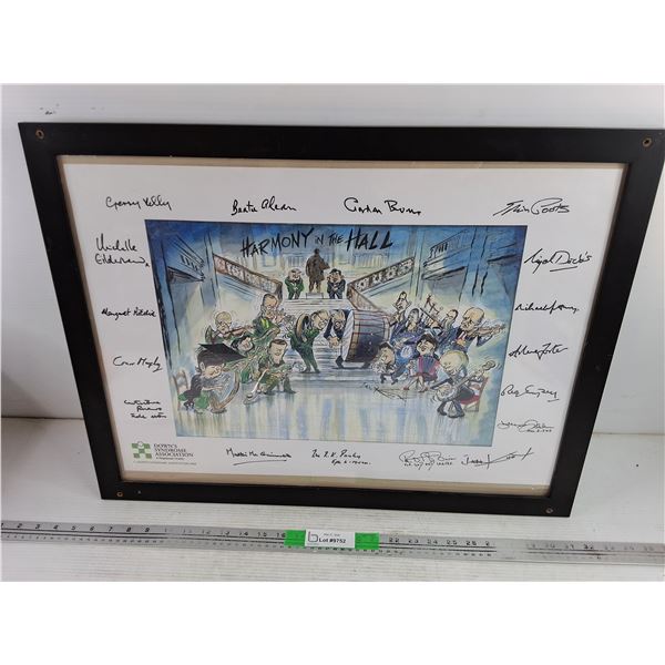 Framed Down Syndrome Association Signed Picture 26" x 20"