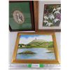 Image 4 : Framed Embroidery Art, Framed Floral Print & Framed Painting 16" x 12"