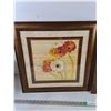 Image 2 : (2) Framed Flower Prints 18" x 18"