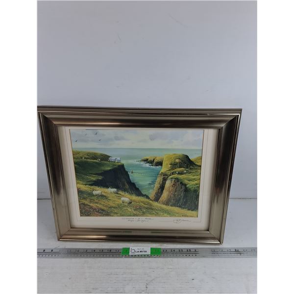 Carrick a Rede Rope Bridge Framed Print 21" x 18"