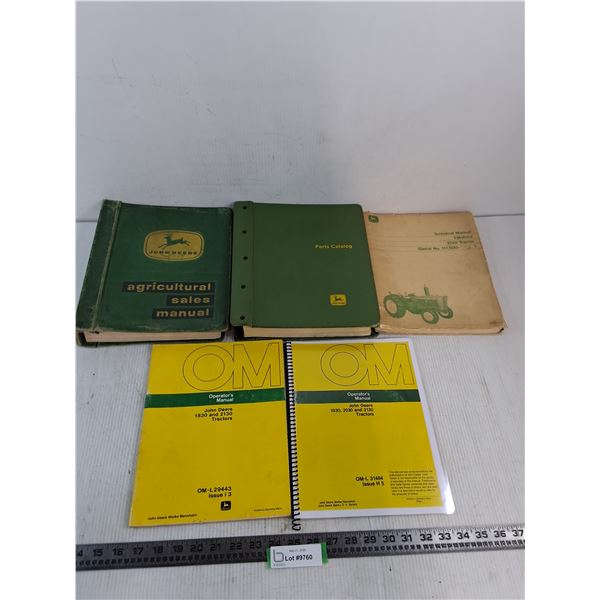 (5) John Deere Parts & Service Manuals