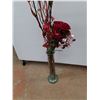 Image 3 : *Artificial Flowers & Floor Glass Vase 23", PICKUP ONLY
