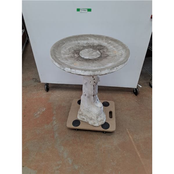 *Concrete Garden Bird Bath 30" x 23", PICKUP ONLY, DOLLY IS NOT INCLUDED