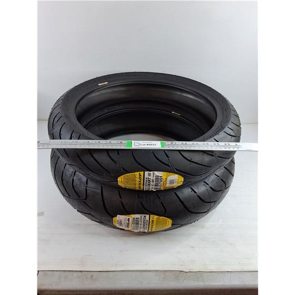 Front and Rear Dunlop Roadsmart III Sport Touring Motorcycle Tires-new-sizes in pictures