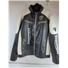 Image 2 : *Triumph Motorcycle Leather Jacket in Black and White-Size 2XL