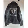 Image 3 : *Triumph Motorcycle Leather Jacket in Black and White-Size 2XL