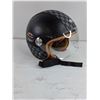 Image 2 : Quickool Check Patterned 3/4 Open-Face Motorcycle Helmet with Dual Visor System-May be Size L/XL