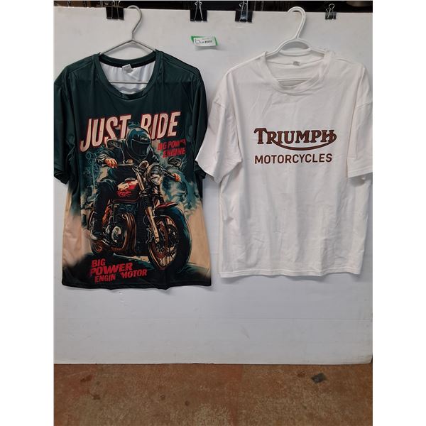 (2) Triumph Motorcycle Shirts-Size XXL