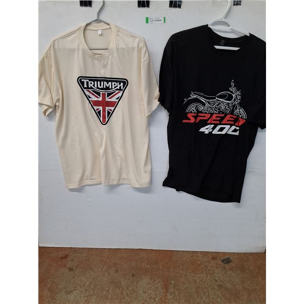 (2) Triumph Motorcycle T-Shirts-Size 2XL