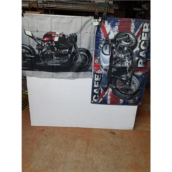 (3) Assorted Triumph Motorcycle Banners