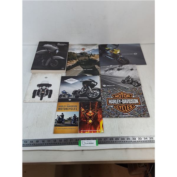 (8) Harley-Davidson Promotional Brochures & Parts Book