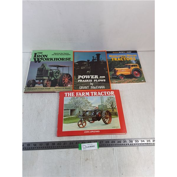 (4) Tractor Books (The Iron Workhorse, Minneapolis-Moline, Power for Prairie Plows)