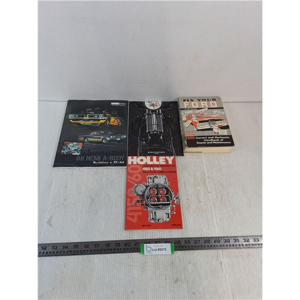 (4) Assorted Car & Motorcycle Books & Booklets
