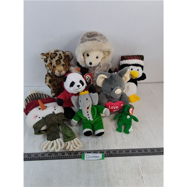(8) Plush Toys (Babar, Polar Bear, "Love You" Elephant)