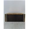 Image 4 : Vintage Textured Brass Covered Magazine Holder - 15x12x6"