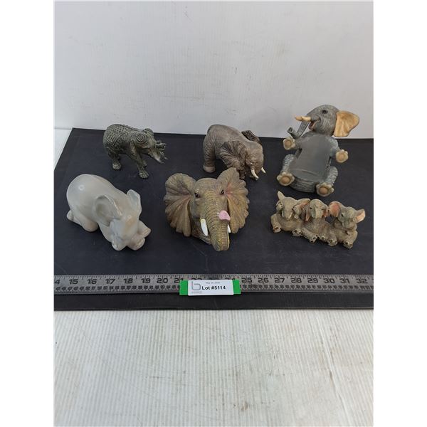 (6) Elephant Ornaments