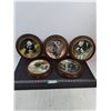 Image 1 : (5) W.L. George Wood Frame Decorative Plates (1 Cracked Frame)