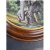 Image 3 : (5) W.L. George Wood Frame Decorative Plates (1 Cracked Frame)