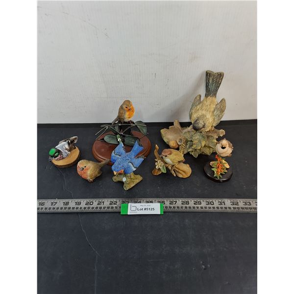(7) Assorted Mostly Ceramic Bird Ornaments - 1 Chipped