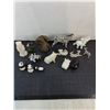 Image 2 : Assorted Ceramic & Resin Animal Ornaments, Plastic Tote