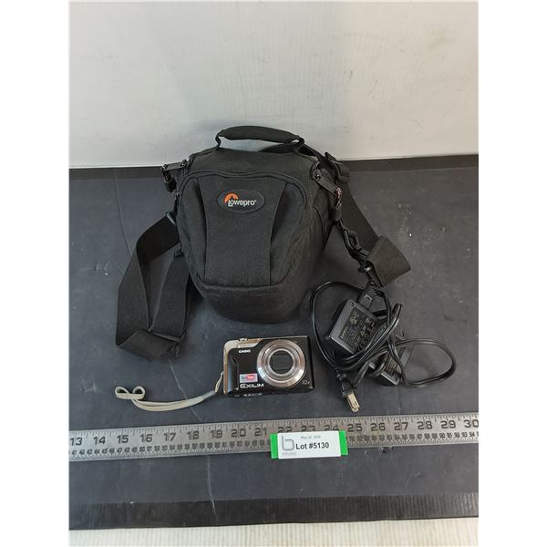Casio Exilim 12.1 Digital Camera w/Charger & Lowepro Camera Case