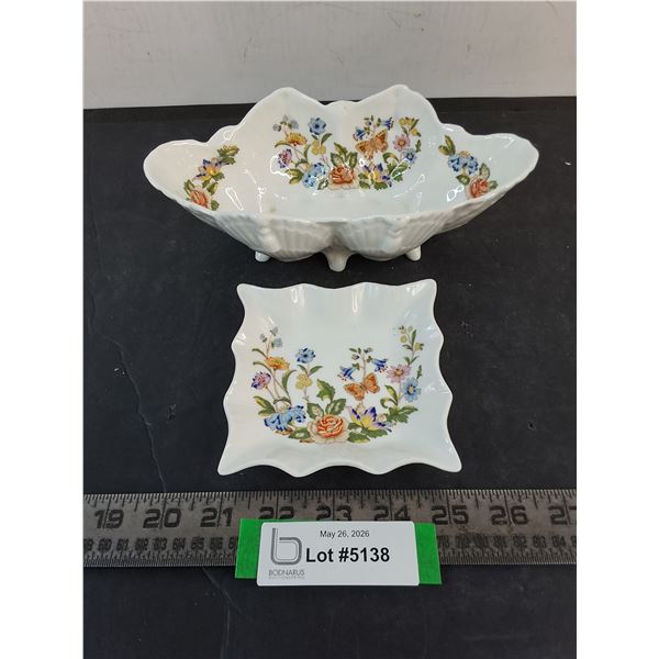 Aynsley "Cottage Garden" English Bone China Bowl & Trinket Dish
