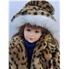 Image 2 : 19" Porcelain Doll w/Leopard Print Hat, Coat & Bag