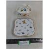 Image 1 : Godinger "Butterfly" Plate, Rabbit Covered "Butterfly" Trinket Dish