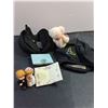 Image 2 : Misc. Items. Empty Oakley Glass Case Figurines, Hat