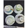 Image 6 : (9) Bone China Tea Cups & Saucers