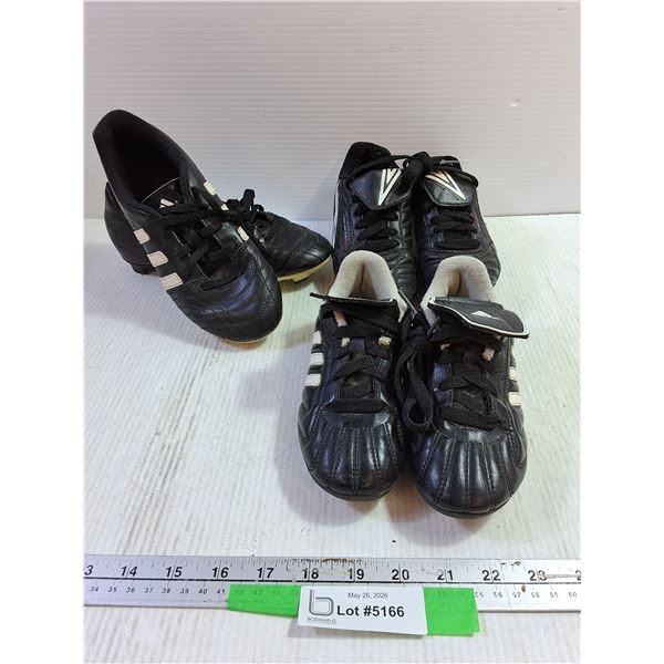 (3) Youth Soccer Cleats, size 2, 12K, 13