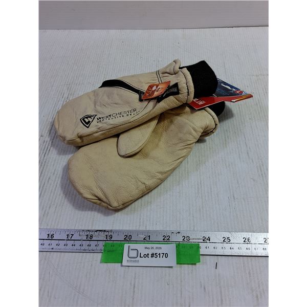 Westchester Protective Gear Mitts Leather Large w/ Handwarming Pocket unused