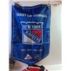 Image 4 : (3) Banners. (2 Hickey) New York Rangers, Anaheim Ducks, & Pilsner