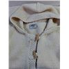 Image 2 : Cream Handknit, Women, Hooded Wool Sweater, some staining