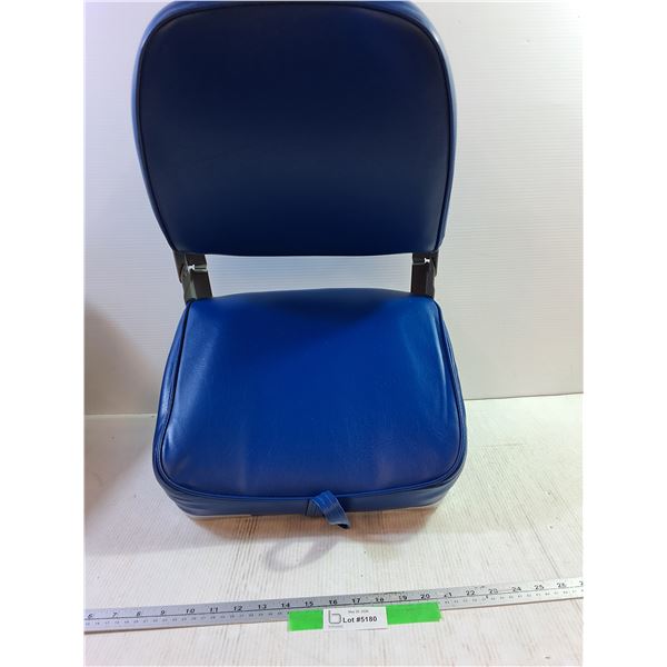 Boat Seat unused. Height19", Seat 14x16", small scuffs, folds
