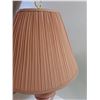 Image 4 : Table Lamp Dusty Rose Ceramic &  Metal w/ Fabric Shade 30"- Cannot Ship
