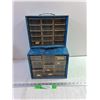 Image 1 : (2) Metal Compartment Storage Boxes  w/. Drawers Akon-Mills