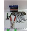 Image 1 : Tools. 10 piece Hex Key Set w/ Stand, 6 piece Wrench Set w/ bag, Snips, Punch