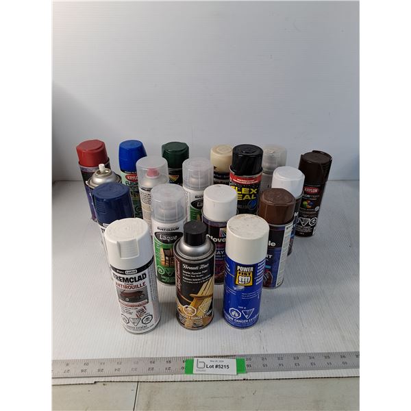 (18) Misc Spray Paint, Sealant, Rust Finish, Enamel & Wet Paint Signs, Cannot Ship